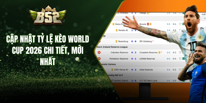 Cập Nhật Tỷ Lệ Kèo World Cup 2026 Chi Tiết, Mới Nhất
